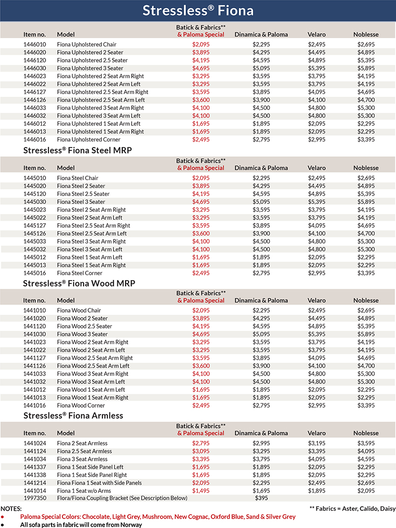 Stressless Fiona Steel and Wood Sofa, Loveseat and Sectional pricing by Ekornes