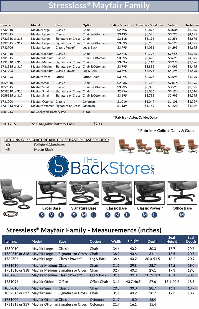 Stressless Mayfair Recliner Chair Dimensions