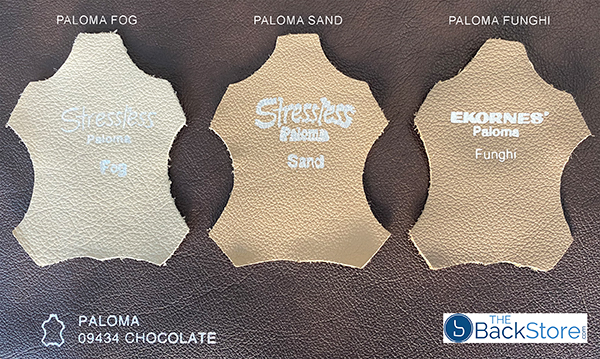 Stressless Paloma Fog, Sand and Funghi Leather Colors