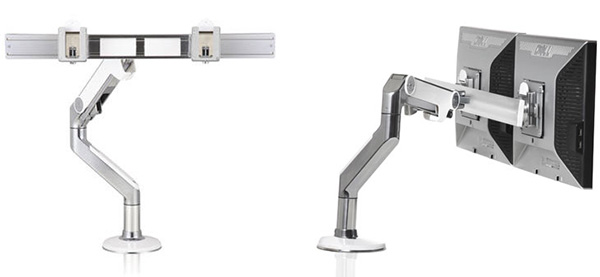 Humanscale Dual Monitor Arm with Crossbar for two monitors