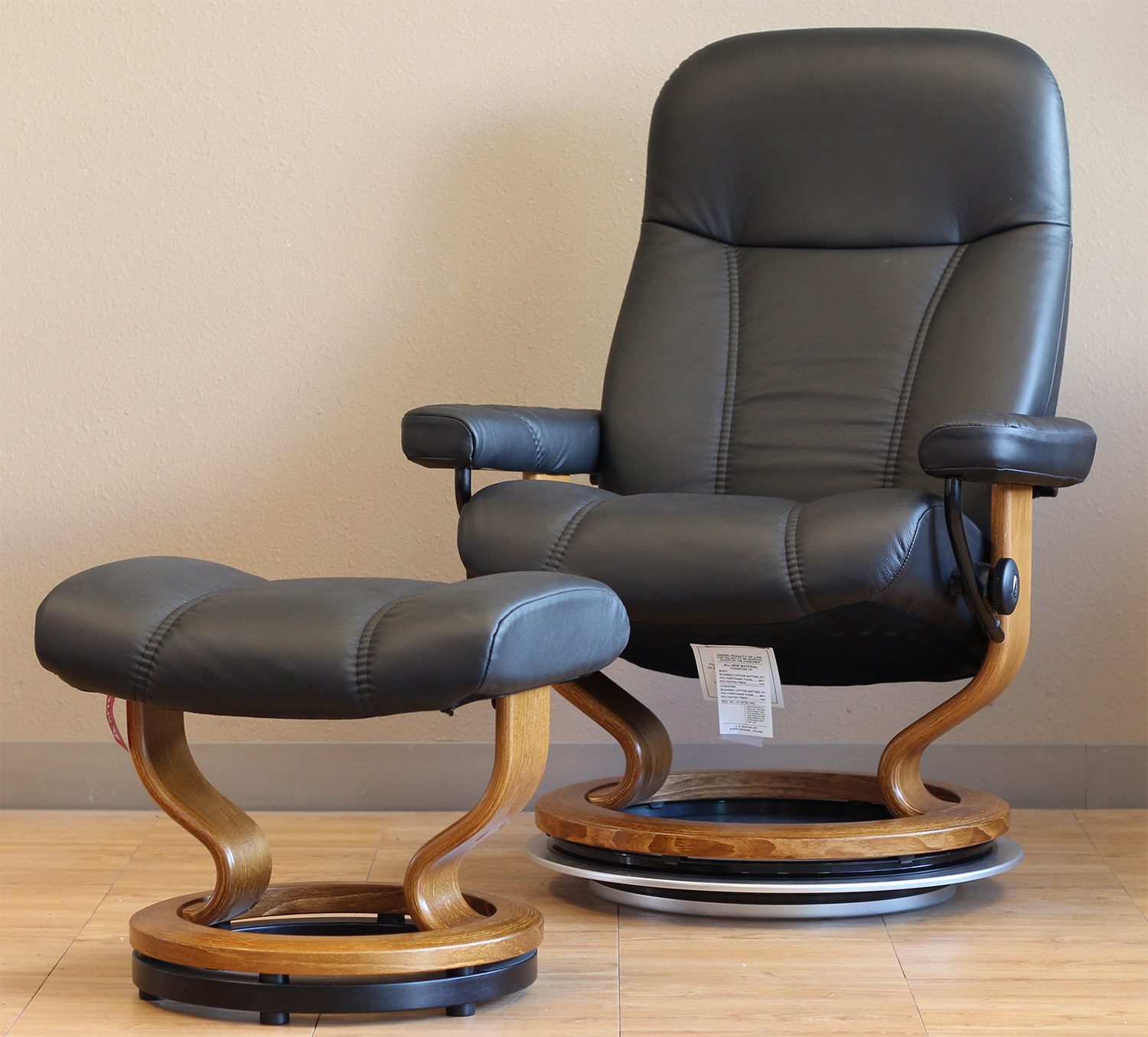 Stressless Batick Black 09319 Leather Recliner Chair