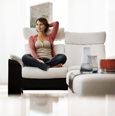 Stressless Batick Snow Leather Color Pegasus Sofa