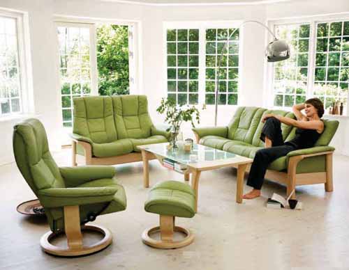 Stressless Recliners Chairs - Streeless Windsor Sofa, Table and Mayfair Recliner in Paloma